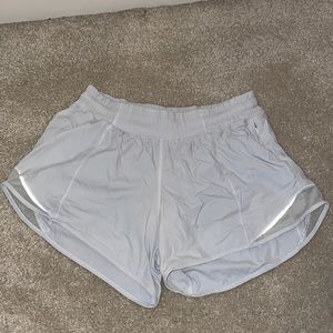 White Lulelemon Hotty Hot shorts, size 4, 4 inch